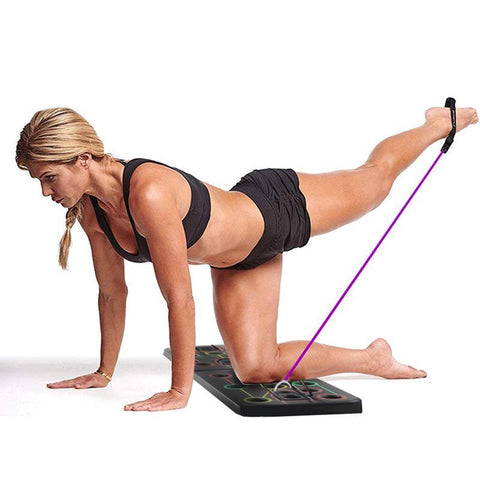 Image of 9 in 1 Push Up Board with Multifunction Fitness Exercise Tools.