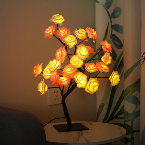 Image of Led Rose Tree Bouquet Table Lamp