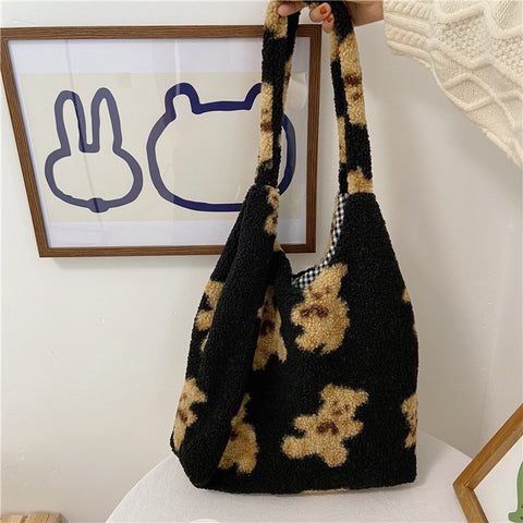 Image of Fabric Shoulder Tote Bag