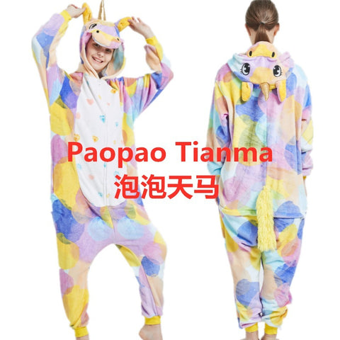 Image of Unicorn Rainbow One-Piece Pajamas