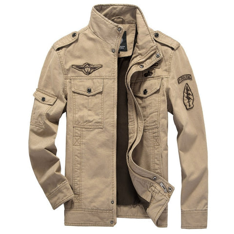 Image of Cotton Military Jacket.