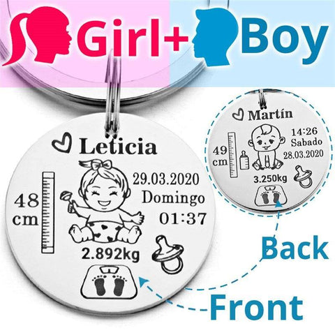 Image of Lovely Personalized Baby Boys Girls Keychain Name.