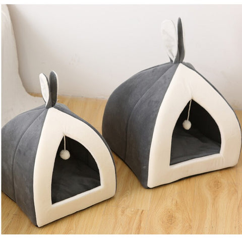 Image of Pet Cat House Bed Indoor Kitten mat Warm.