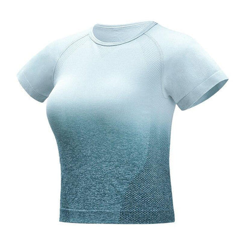 Image of Short Sleeve Yoga Set For Fitness Leggings + Cropped shirts.