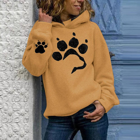 Image of Dog paw Print Hoodies.