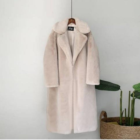 Image of Luxury Long Fur Coat.