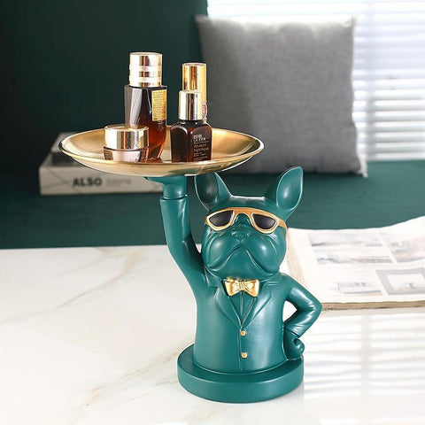 Image of Home Room Decor Figurine Cool Bulldog Sculpture Table Decoration.