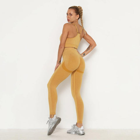 Image of Long Sleeve Top High Waist Leggings set.