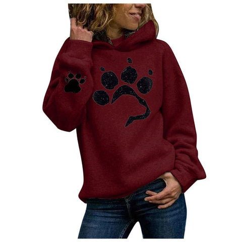 Image of Dog paw Print Hoodies.