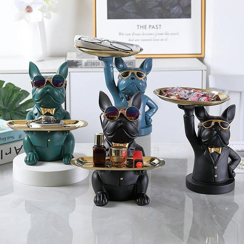Image of Home Room Decor Figurine Cool Bulldog Sculpture Table Decoration.