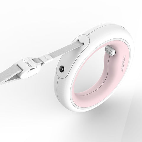 Image of UFO 2 Retractable Dog Leash Ring Led lighting Flexible Pet collar.