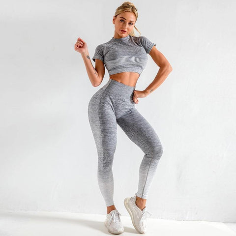 Image of Long Sleeve Ombre Legging set.