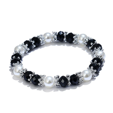Image of Rhinestone Faux Pearl Charm Bracelets.
