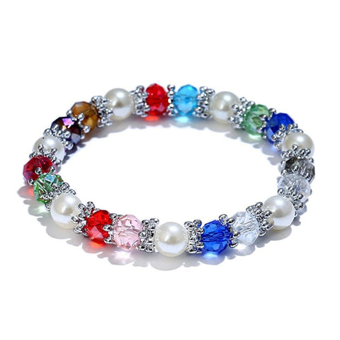 Image of Rhinestone Faux Pearl Charm Bracelets.