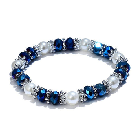 Image of Rhinestone Faux Pearl Charm Bracelets.