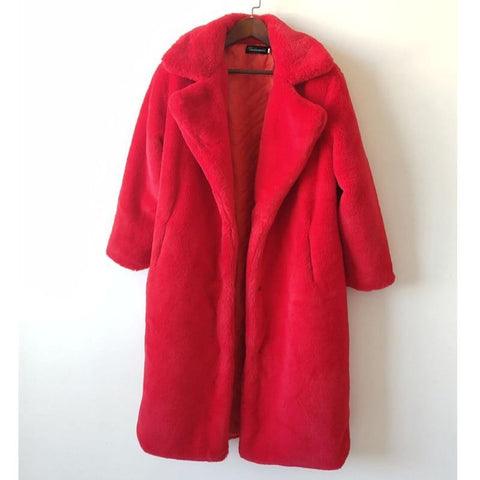 Image of Luxury Long Fur Coat.