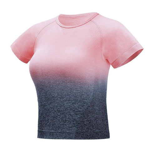 Image of Short Sleeve Yoga Set For Fitness Leggings + Cropped shirts.