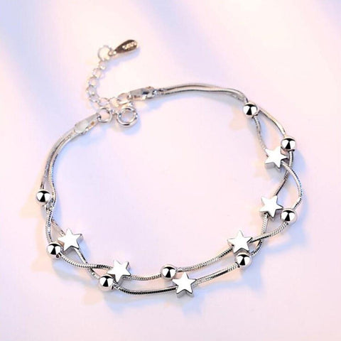 Image of NEHZY 925 Stamp Sterling silver retro square simple bracelet.