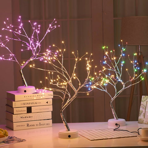 Image of LED Night Light Mini Tree Copper Wire.
