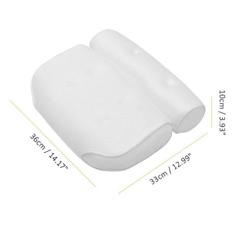 Image of 3D Mesh Bath Pillow Soft Waterproof SPA Headrest Bathtub Pillow.