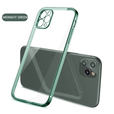 Image of New Square Plating Soft Case For iPhone 11