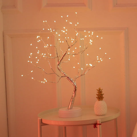Image of LED Night Light Mini Tree Copper Wire.