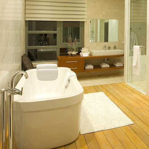 Image of 3D Mesh Bath Pillow Soft Waterproof SPA Headrest Bathtub Pillow.