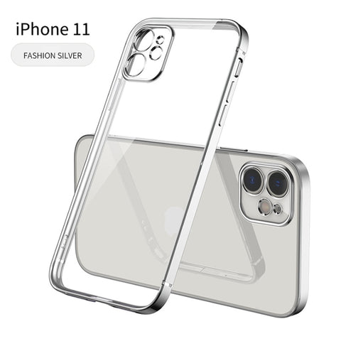 Image of New Square Plating Soft Case For iPhone 11