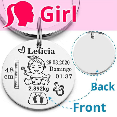 Image of Lovely Personalized Baby Boys Girls Keychain Name.