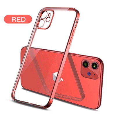 Image of New Square Plating Soft Case For iPhone 11