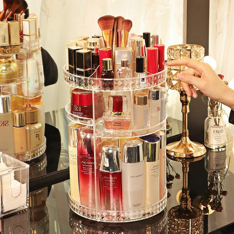 Image of 360 Degree Rotating Makeup Storage Rack.