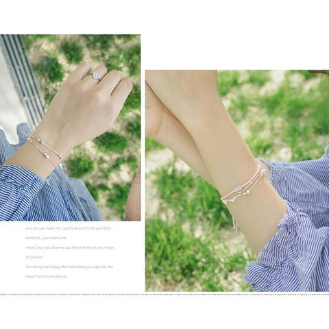 Image of NEHZY 925 Stamp Sterling silver retro square simple bracelet.