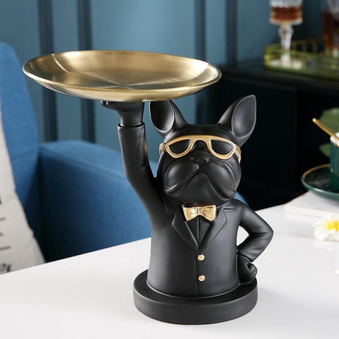 Image of Home Room Decor Figurine Cool Bulldog Sculpture Table Decoration.