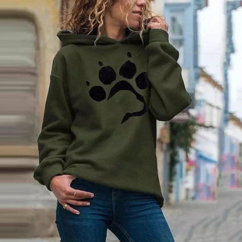 Image of Dog paw Print Hoodies.