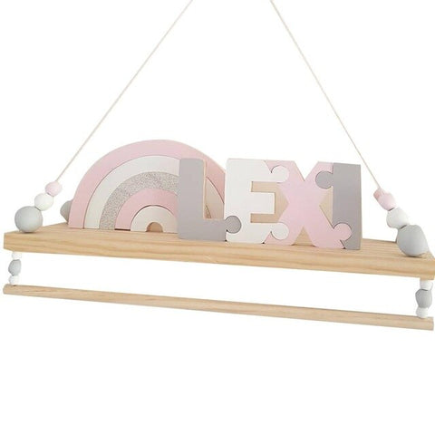 Image of Wooden Beads Wall Decoration Display Rack