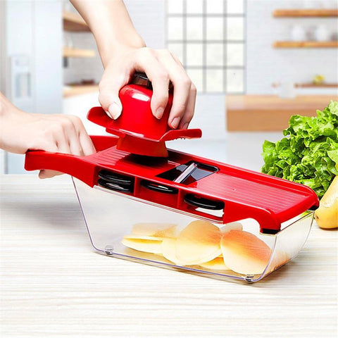 Image of Mandoline Slicer Vegetable Cutter with Stainless Steel Blade.