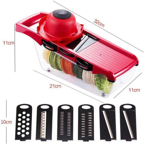 Image of Mandoline Slicer Vegetable Cutter with Stainless Steel Blade.