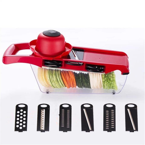 Image of Mandoline Slicer Vegetable Cutter with Stainless Steel Blade.