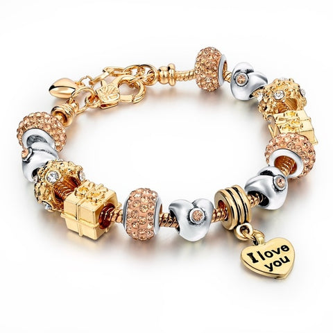 Image of Crystal Heart Charm Bracelets