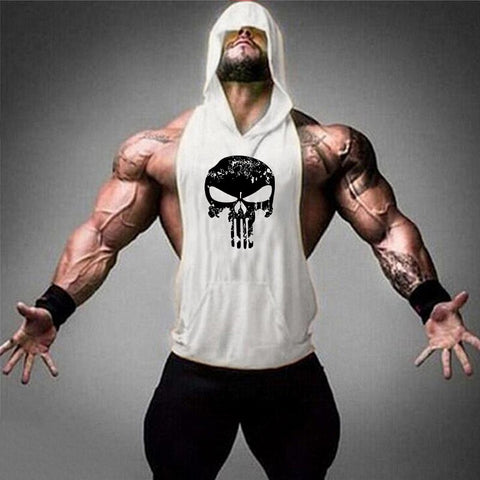 Image of Skull Bodybuilding Stringer Tank Tops