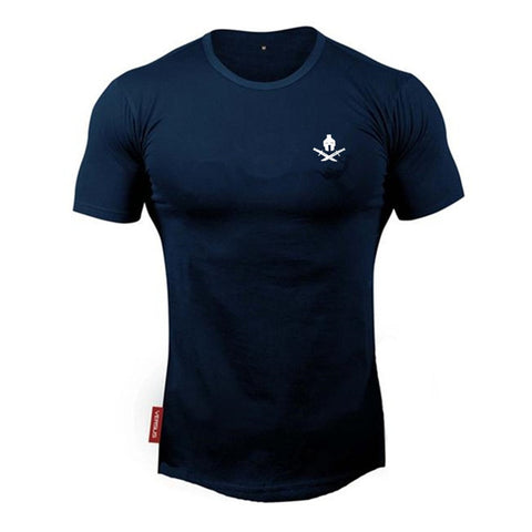 Image of O-neck t-shirt cotton bodybuilding Sport shirts