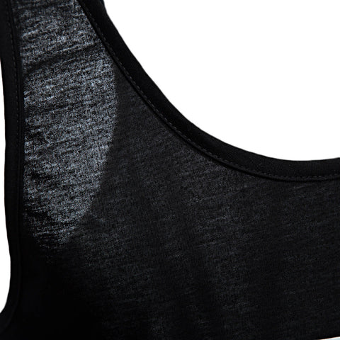 Image of Active Scoop Collar Printed Cotton Blend Racerback Gym Tank for Men