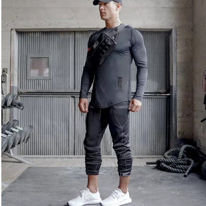 Long Sleeve Cross fit t shirt Gym Fitness Running Shirt