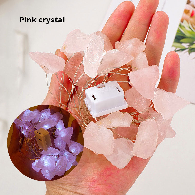 Natural Pink Amethyst Original Stone Atmosphere Light