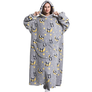 Flannel Blanket with Sleeves Winter Hoodies