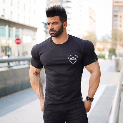 Image of Men Cotton Dry Fit Gym Training T shirt