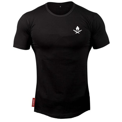 Image of O-neck t-shirt cotton bodybuilding Sport shirts