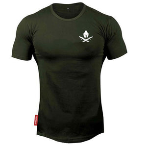 O-neck t-shirt cotton bodybuilding Sport shirts