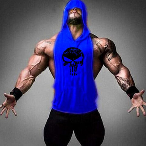 Image of Skull Bodybuilding Stringer Tank Tops