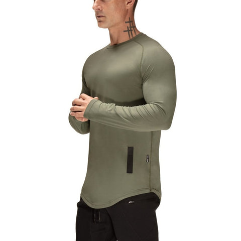 Image of Long Sleeve Cross fit t shirt Gym Fitness Running Shirt